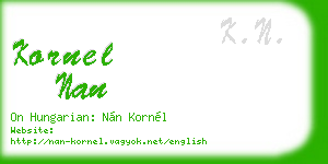 kornel nan business card